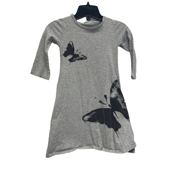 Little Spring Kids Girls Size 5T Long Sleeve 100% Cotton Butterfly T Shirt Dress