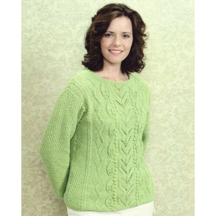 New 2005 Susan Mills Reynolds 82309 Mandalay Botanical Sweater Knitting Pattern