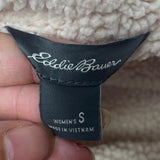 Eddie Bauer Women's Size Small Sherpa Lined Warm PolyCotton Open Cardigan Jacket