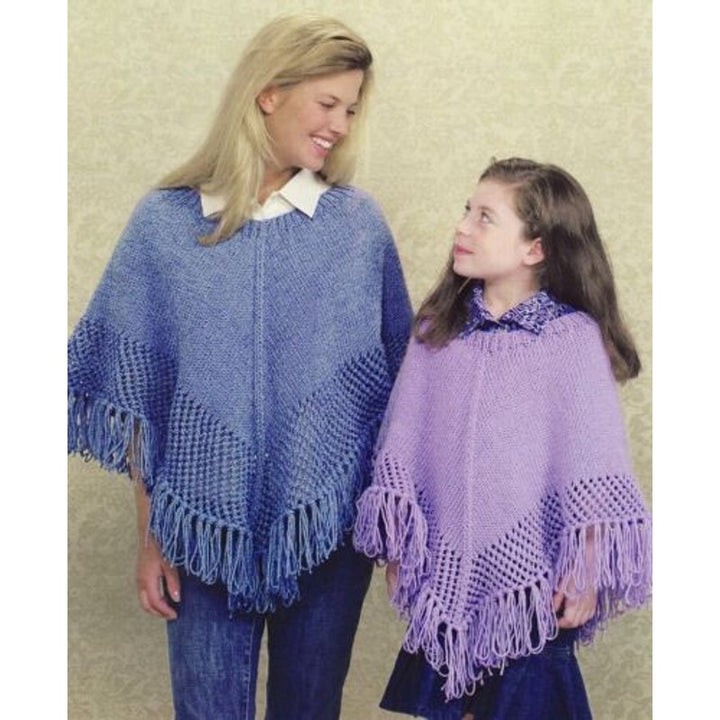 New Reynolds Utopia Ponchos Child Adult 82298 Knitting Pattern