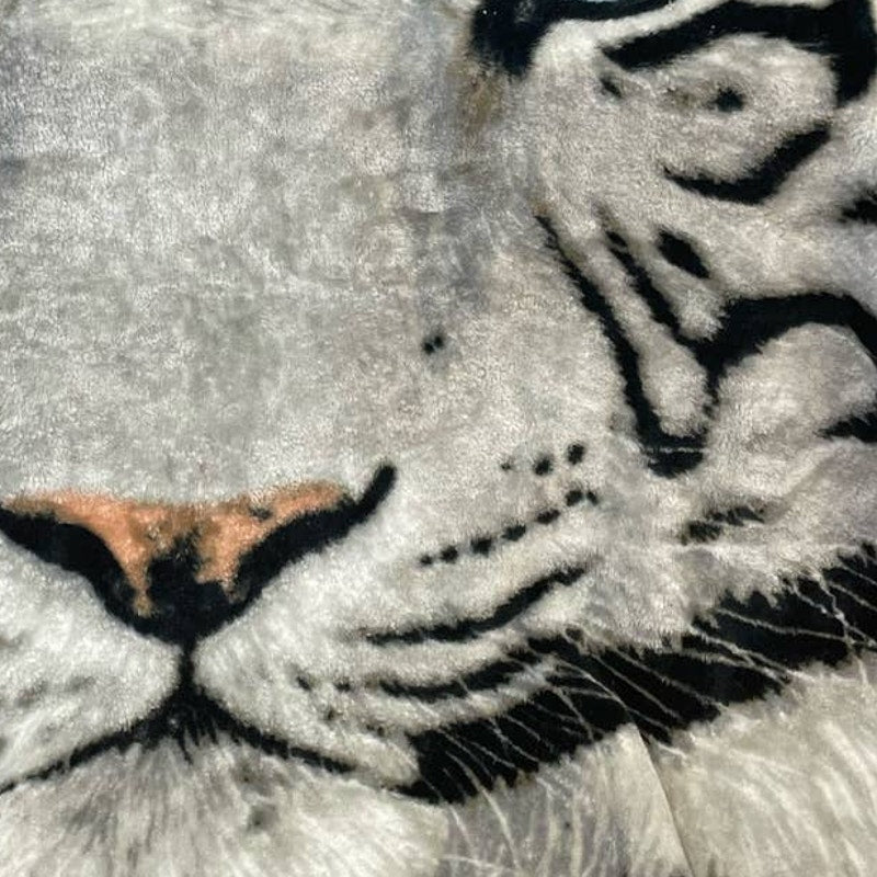 Northwest Rachel Stribbling Wild White Snow Tiger Soft Animal Throw Blanket