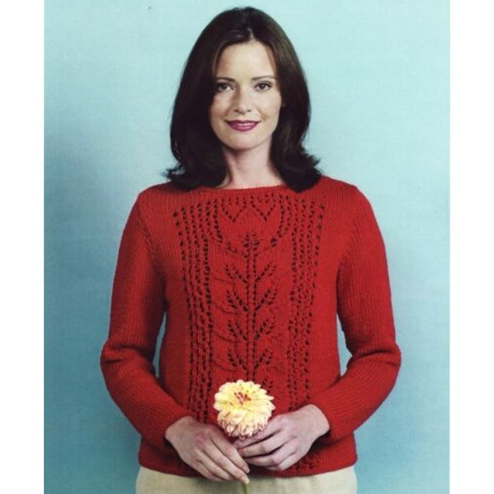 New Barbara Khouri Reynolds Ole Ole Lace Tulip Pullover 82255 Knitting Pattern