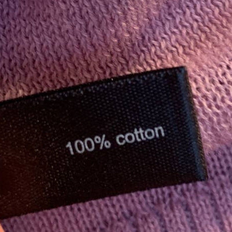 New The Limited Small 100% Cotton Long Sleeve Scoop Neck Lavender Stripe Sweater