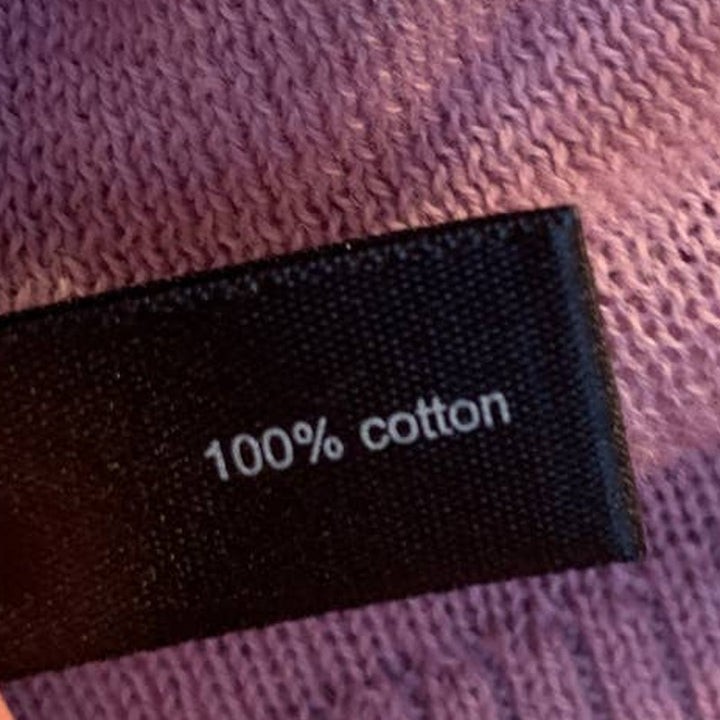 New The Limited Small 100% Cotton Long Sleeve Scoop Neck Lavender Stripe Sweater
