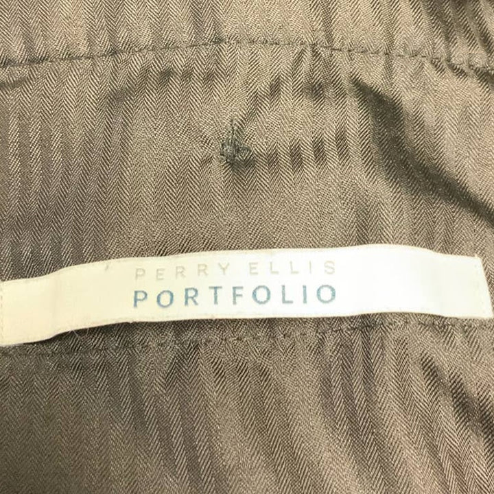 Lot of 3 Perry Ellis Portfolio 40 X 30 Basic Black Flat Front Dress Pants