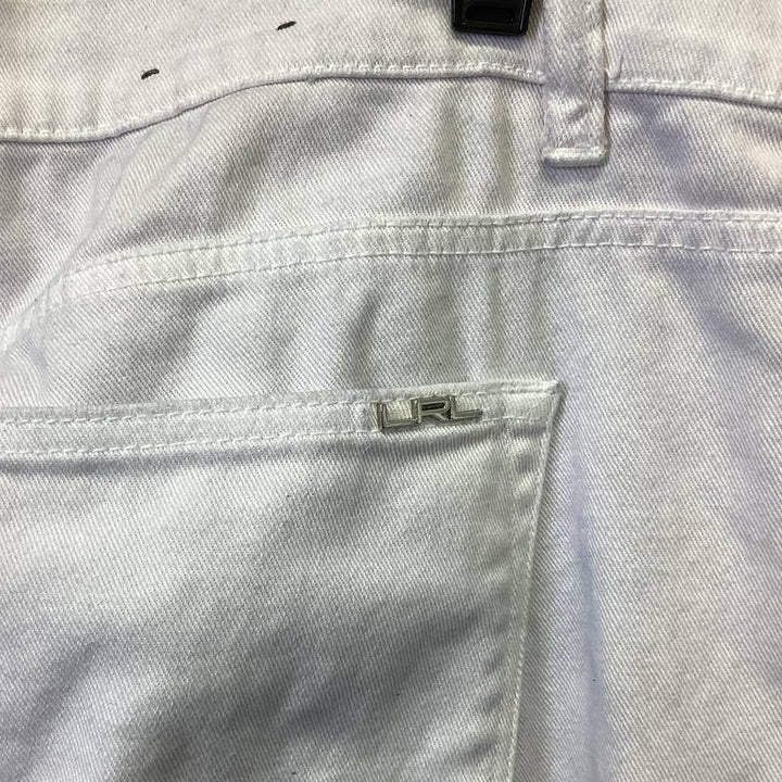 Lauren Ralph Lauren Womens Plus Size 18W White Denim Stretch Cotton Jeans