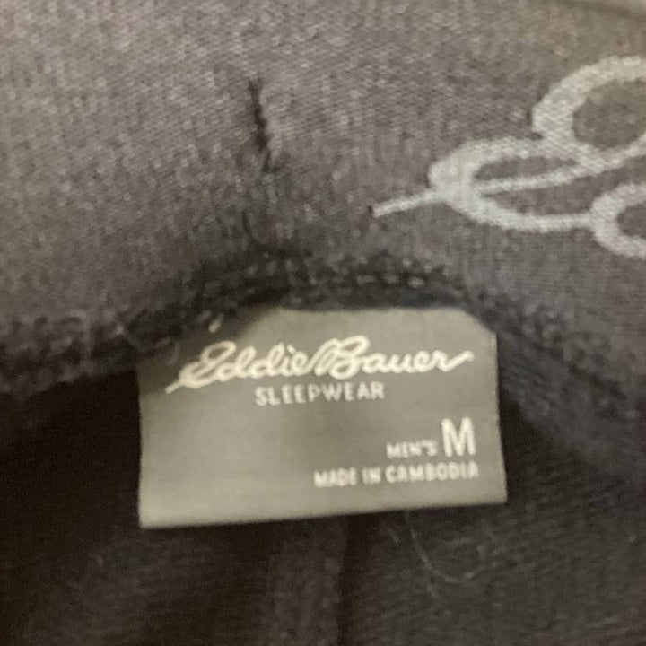 Eddie Bauer Mens Medium Elastic Ankle Drawstring Cotton Blend Pajama Bottoms