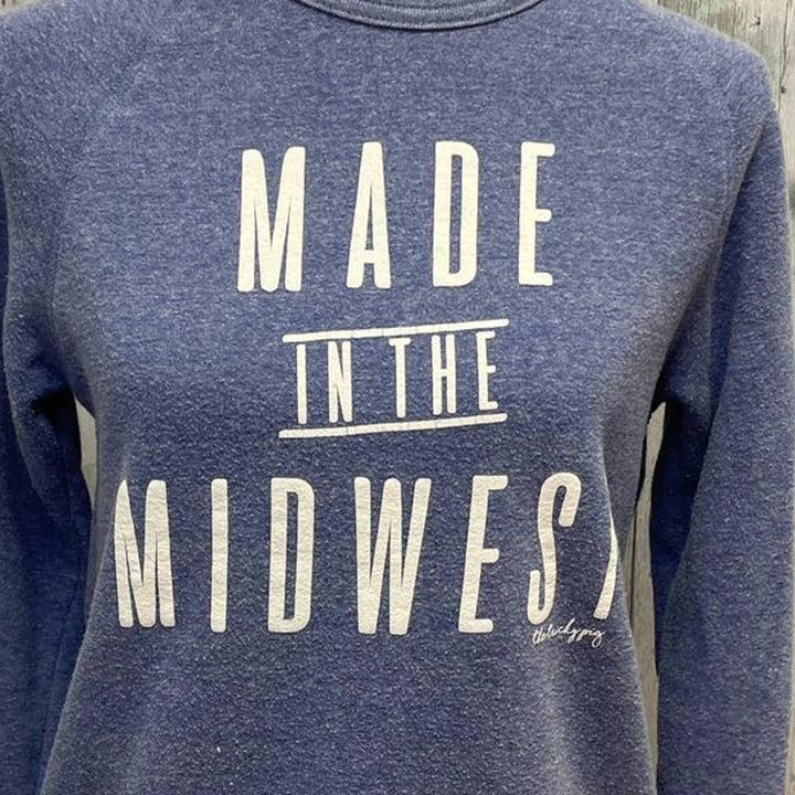 Alternative Made in the Midwest Womens Small Long Sleeve Crew Neck Sweatshirt