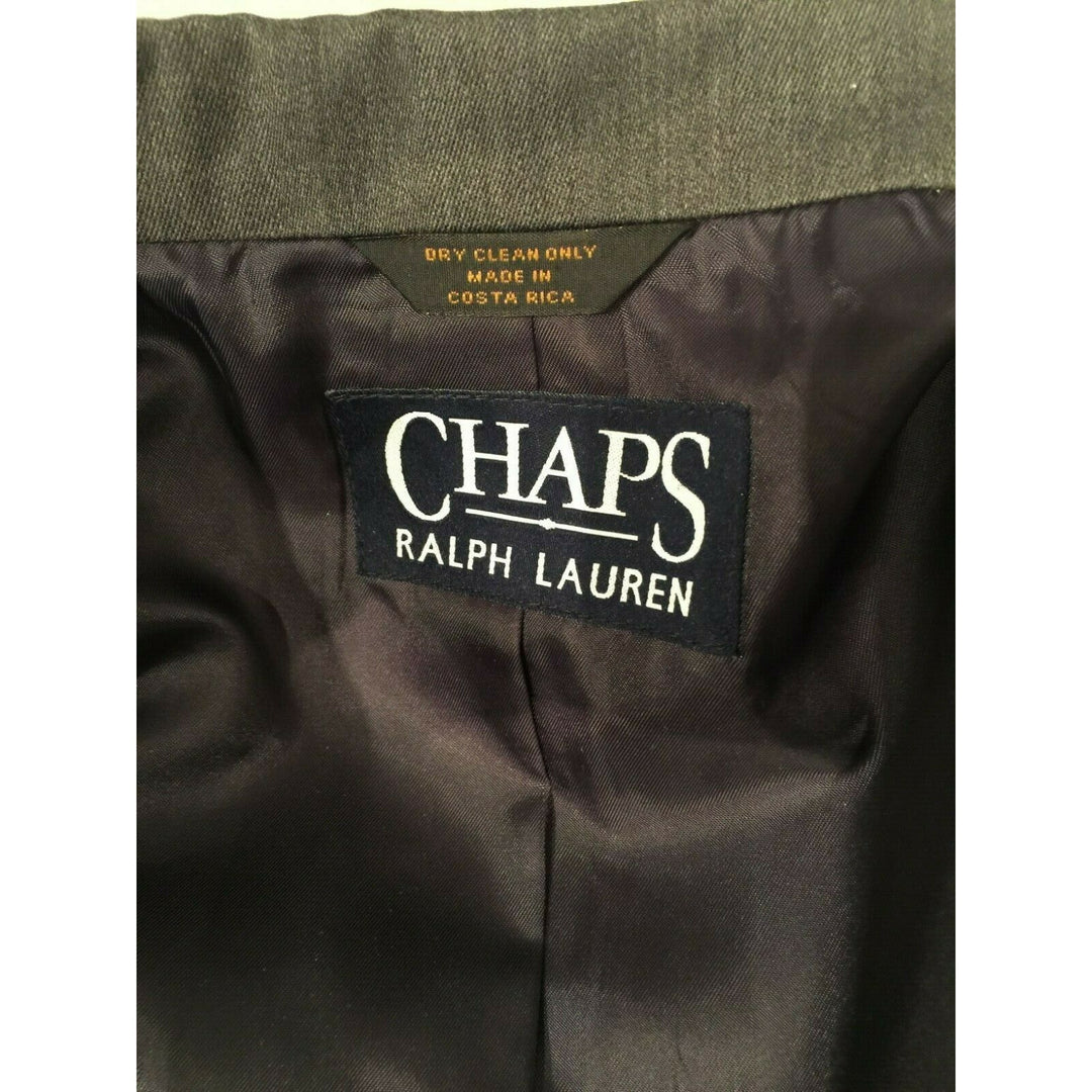 Chaps Ralph Lauren MISSING BUTTONS 40R GRAY Tuxedo Jacket Wedding Prom Costume