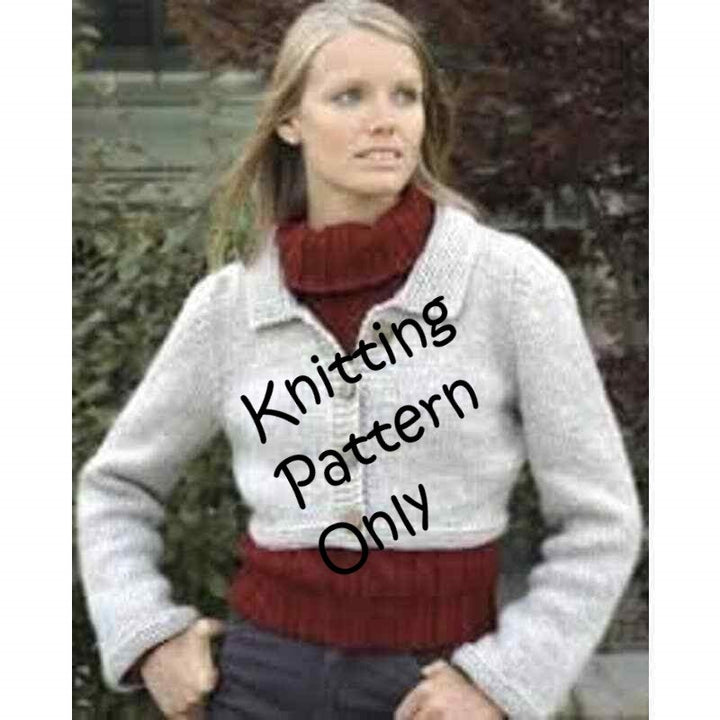 New Fiber Trends FT460 Cropped Jacket Bev Galesekas Cardigan Knitting Pattern