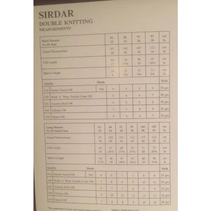 New Sirdar 5480 Denim Tweed Double Knitting Mens Womens Pullover Sweater Pattern