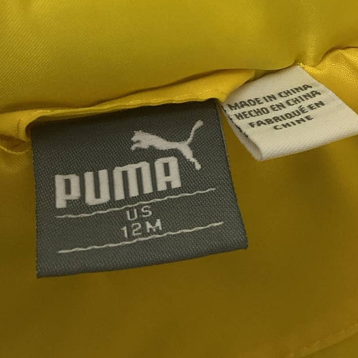 Puma Baby Boys 12 Month Bright Yellow Sleeveless Full Zip Puffer Jacket Vest