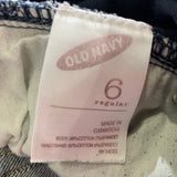 Old Navy Maternity Size 6 Full Stretch Panel Flare Cotton Blend Denim Blue Jeans