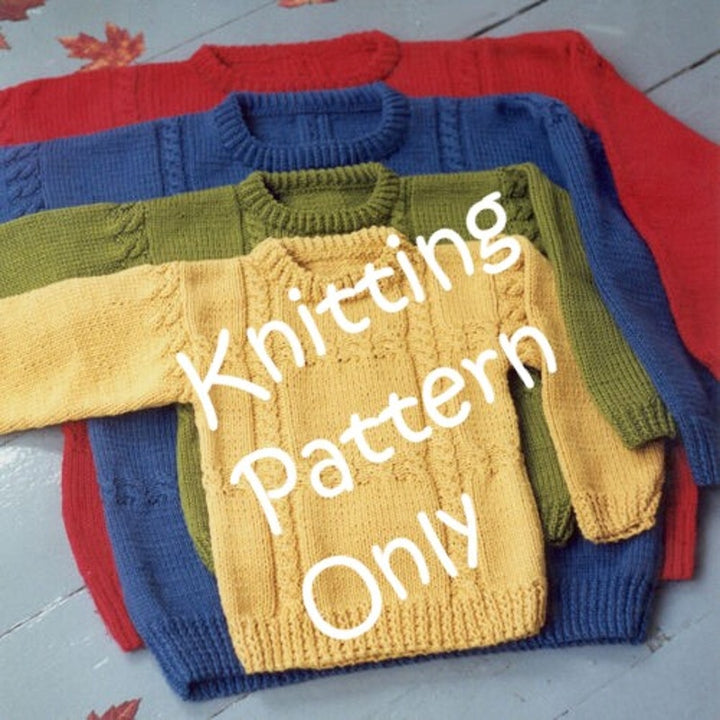 New 2000 Maddy Laine Maddycraft ML109 Family Cable Pullover Knitting Pattern