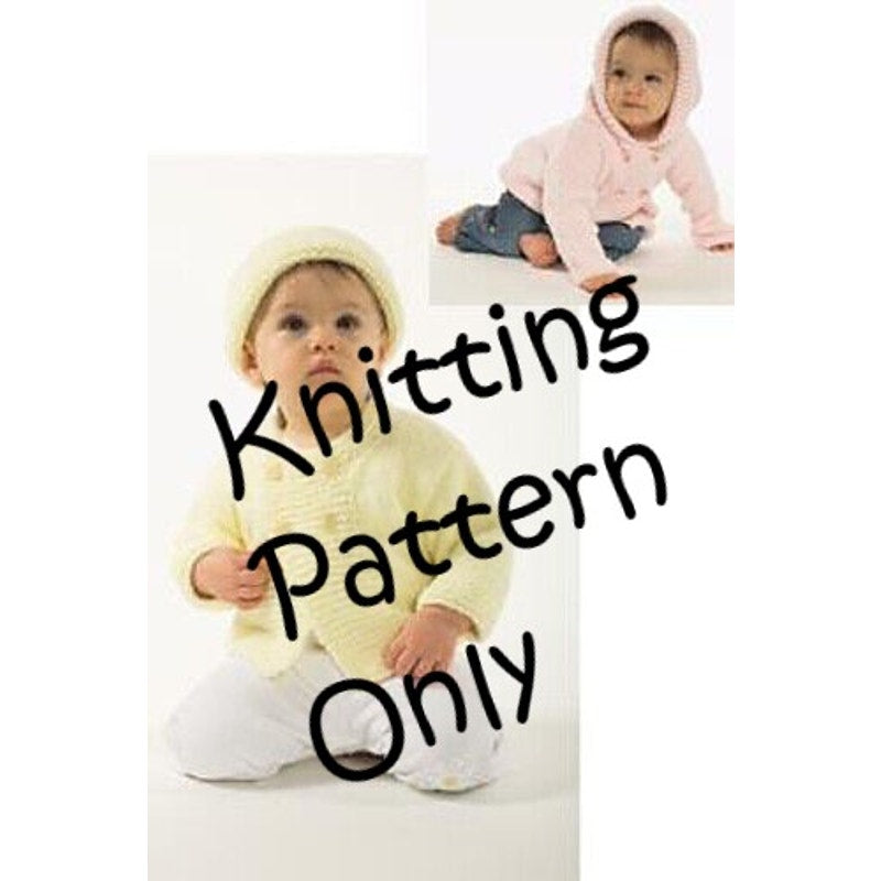 New Plymouth Yarn Co P630 Baby Cardigan and Hat Hooded Jacket Knitting Pattern