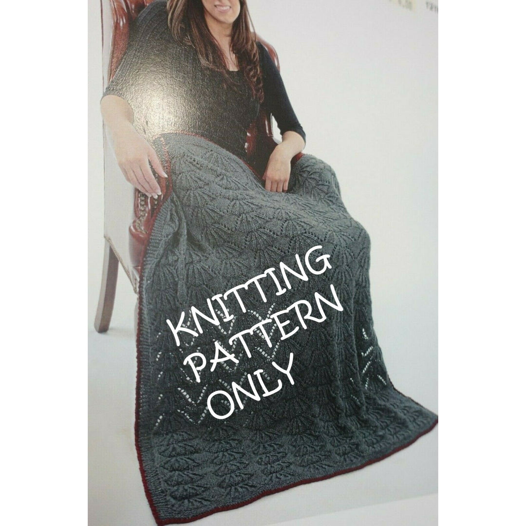New 2007 JoAnne Turcotte Plymouth 1218 Encore Worsted Afghan Knitting Pattern