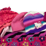 9+ Girls Winter Scarves Hats Fingerless Gloves Hello Kitty Pink Purple Lot