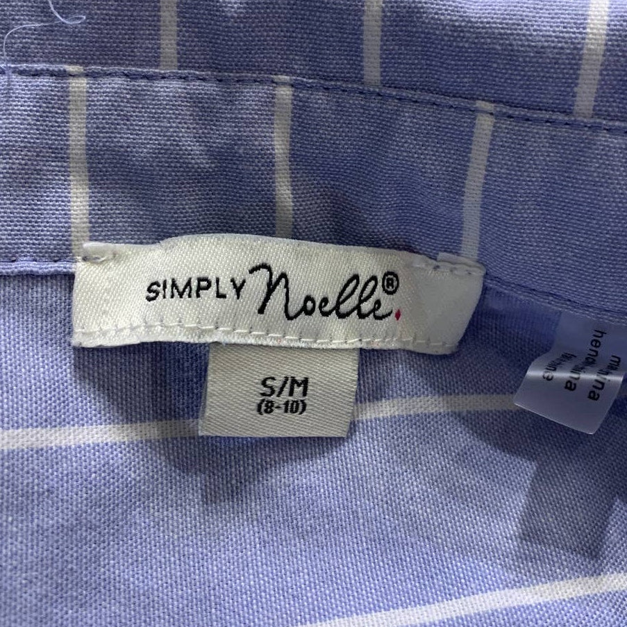 Simply Noelle Small/Medium Cotton Blend Button Down Sleeveless Shirt Dress
