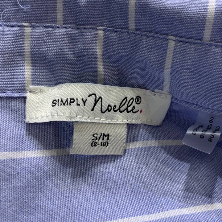 Simply Noelle Small/Medium Cotton Blend Button Down Sleeveless Shirt Dress