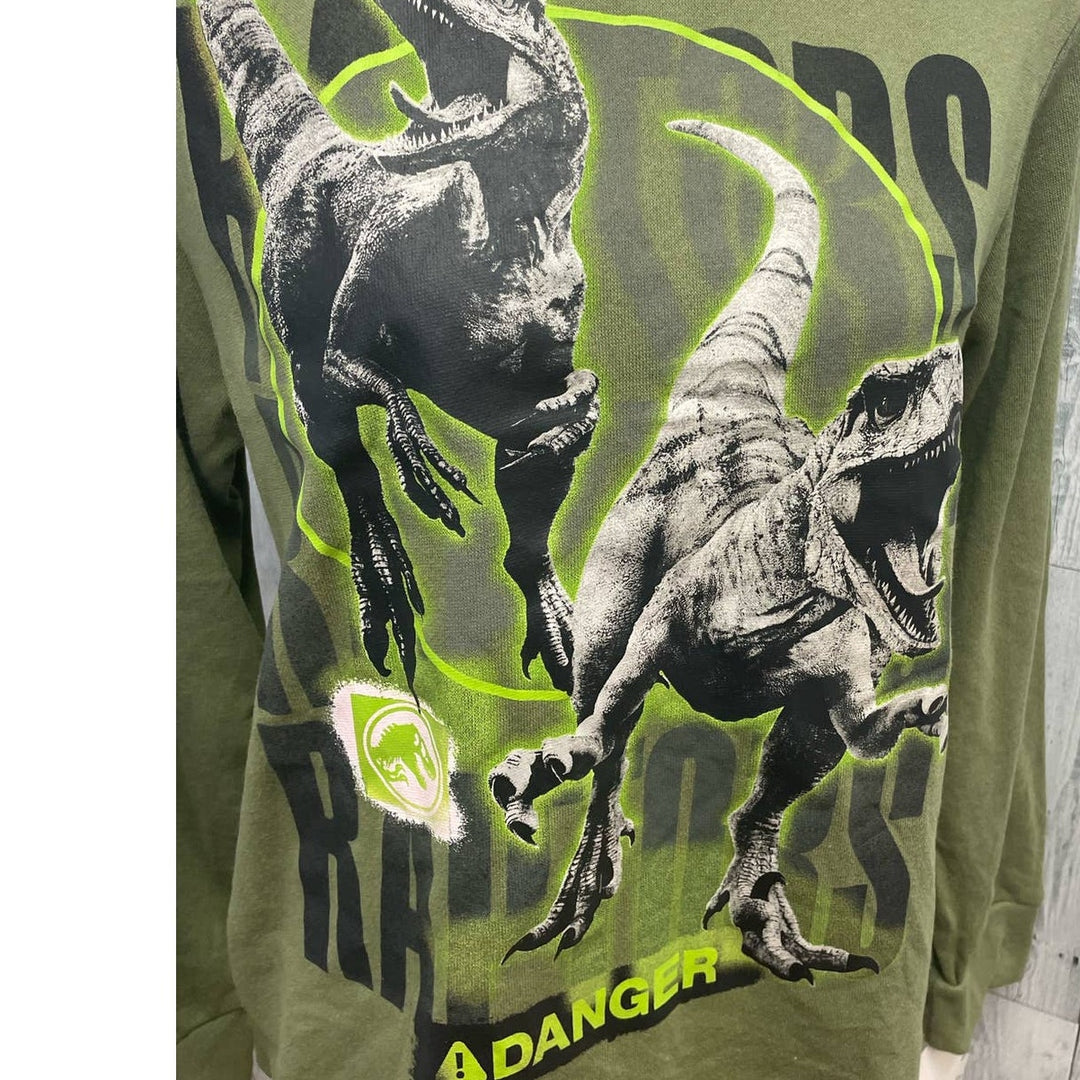 New NWT Jurassic World Dominion Mens XL Long Sleeve Raptor Dinosaur Sweatshirt