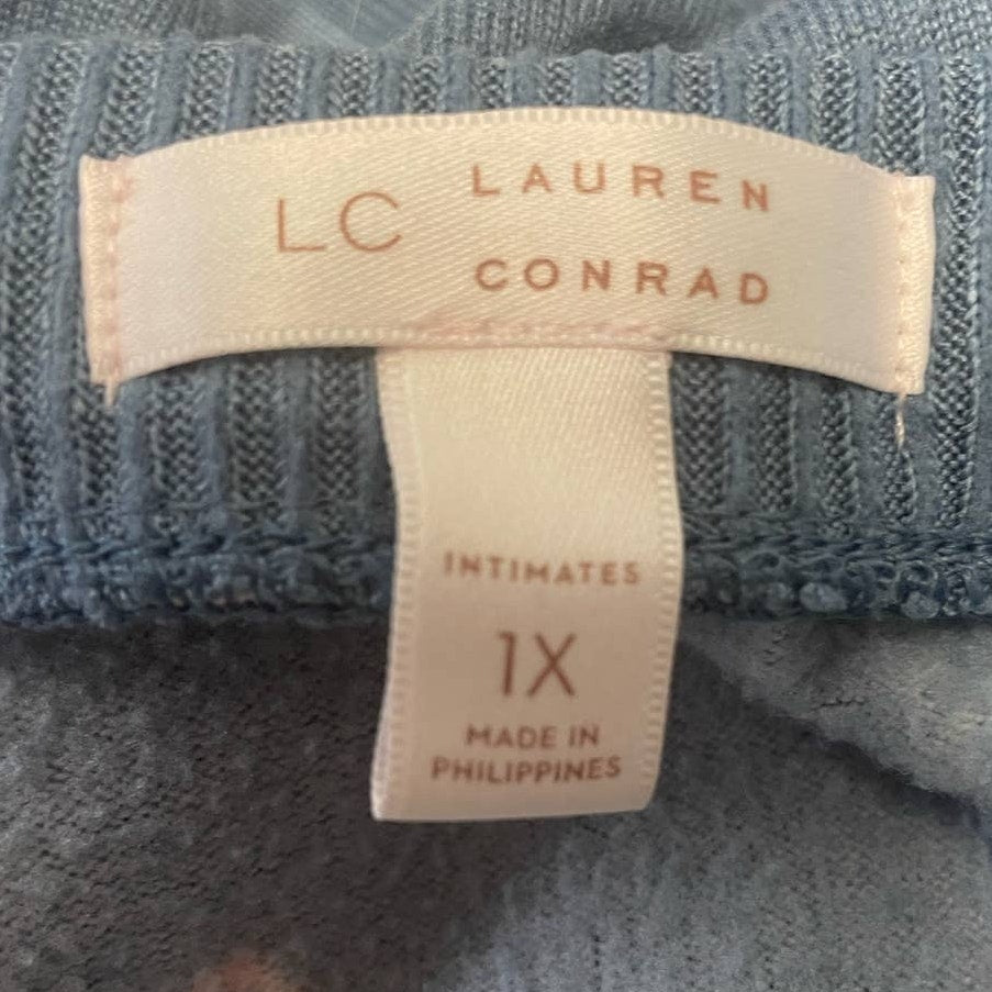 Lauren Conrad Womens 1X Long Elastic Ankle Soft Hot Cocoa PJ Loungewear Pants
