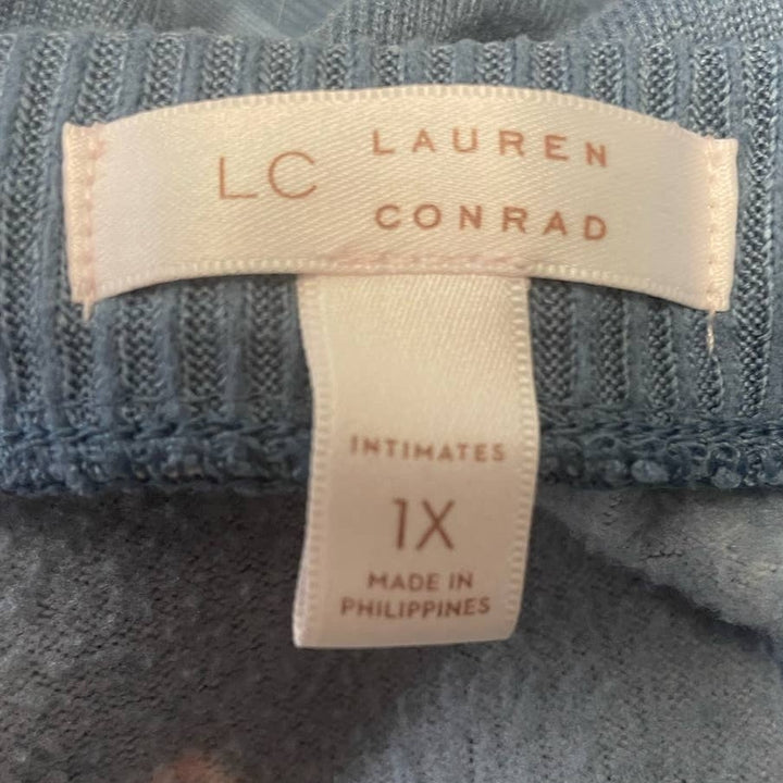 Lauren Conrad Womens 1X Long Elastic Ankle Soft Hot Cocoa PJ Loungewear Pants