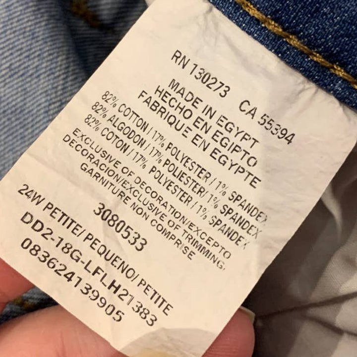 New Lee Womens 24WP Petite Cotton Blend Relaxed Fit Straight Leg Mid Rise Jeans