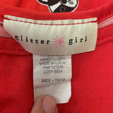 2 Glitter Girl Medium 10-12 Under Armour HeatGear Short Sleeve Cotton Blend Tops