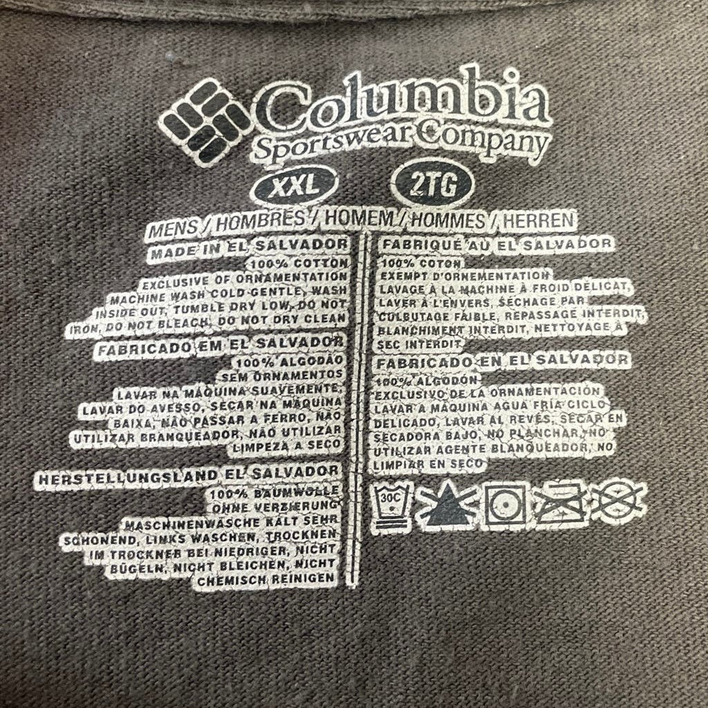 Columbia Mens XXL 100% Cotton Long Sleeve Plaid Buffalo Crew Neck Tee Shirt