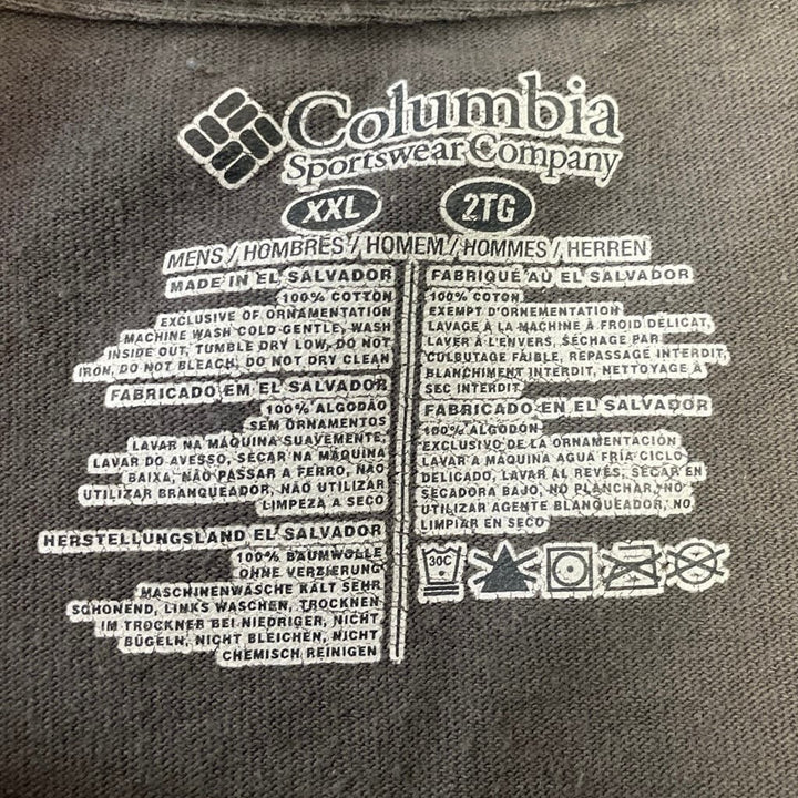 Columbia Mens XXL 100% Cotton Long Sleeve Plaid Buffalo Crew Neck Tee Shirt