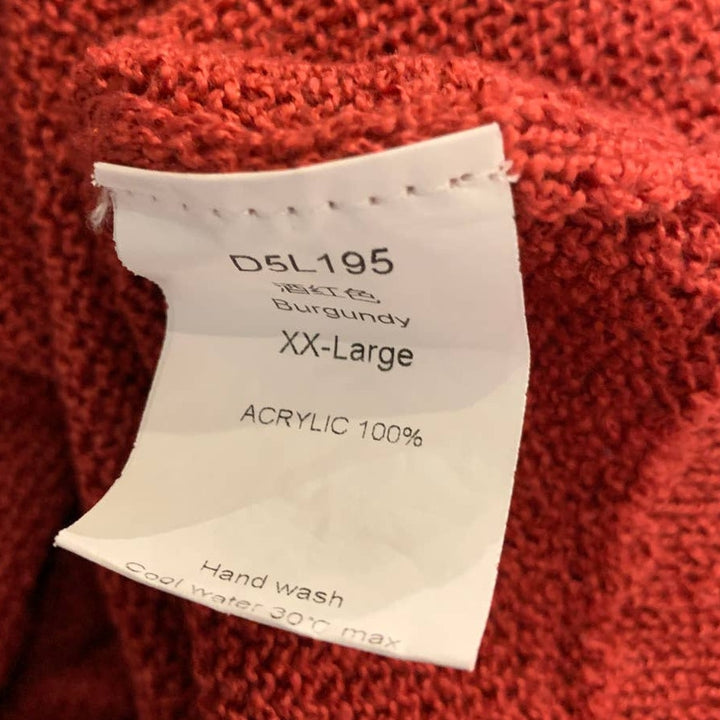 Womens XL Long Sleeve Tomato Red Lightweight Roll Collar Pullover Knit Sweater