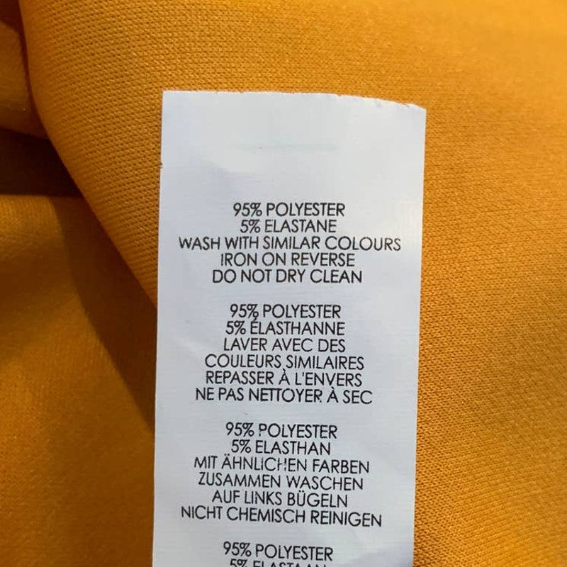 New Plus 16 Boohoo Deep V Plunge Faux Wrap Midi Mustard Yellow Long Sleeve Dress