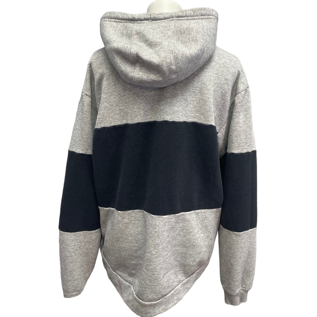 Adidas Mens Large Long Sleeve Striped PolyCotton Pulllover Sweatshirt Hoodie