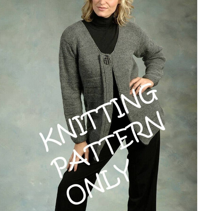 New 2009 Jodi Snyder Plymouth Yarn 1796 Ladies Car Coat Sweater Knitting Pattern