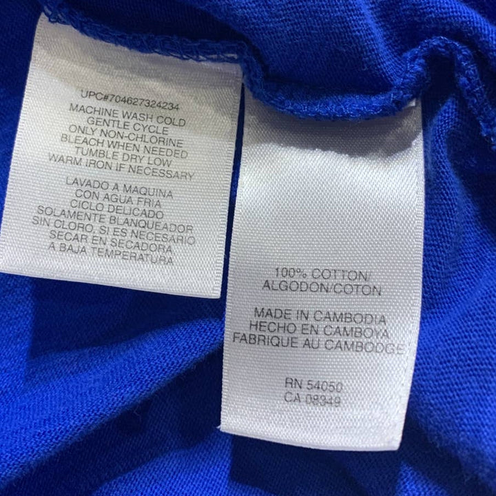 Jones New York Sport XXL 3/4 Sleeve 100% Cotton Gold Button Tee Shirt Blouse
