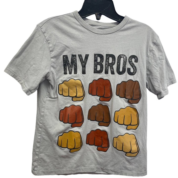 Childrens Place Boys XL My Bros Brown Skin Tones Fist Bump Short Sleeve Tee