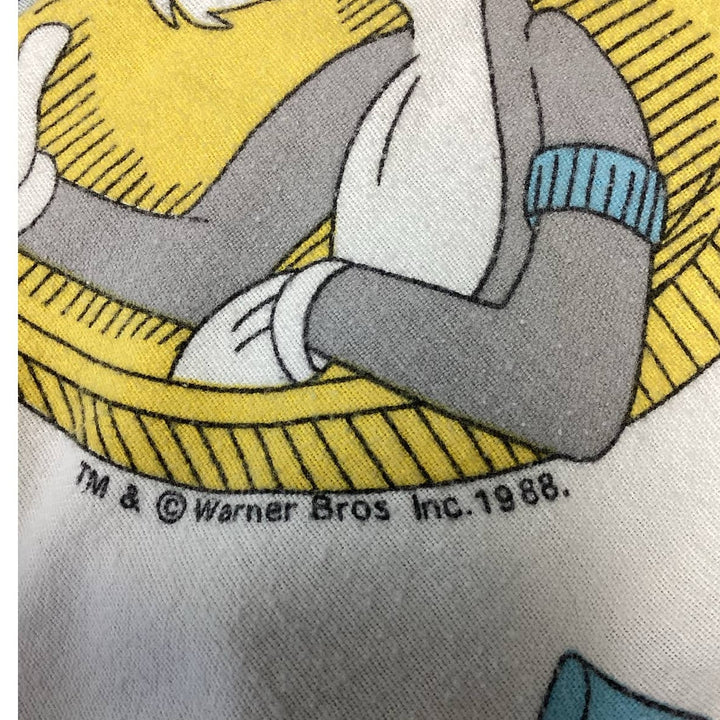 2yds Vintage 1988 Warner Bros Inc Bugs Bunny Money 100% Cotton Fabric Remnant