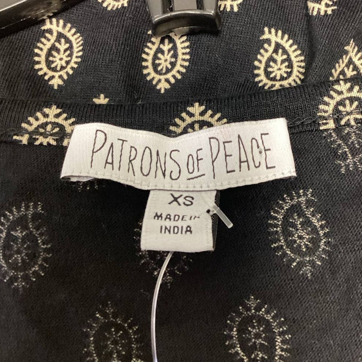 New Patrons of Peace XS Sleeveless Boho Front TIe Ruffled Cotton Blend Tank Top