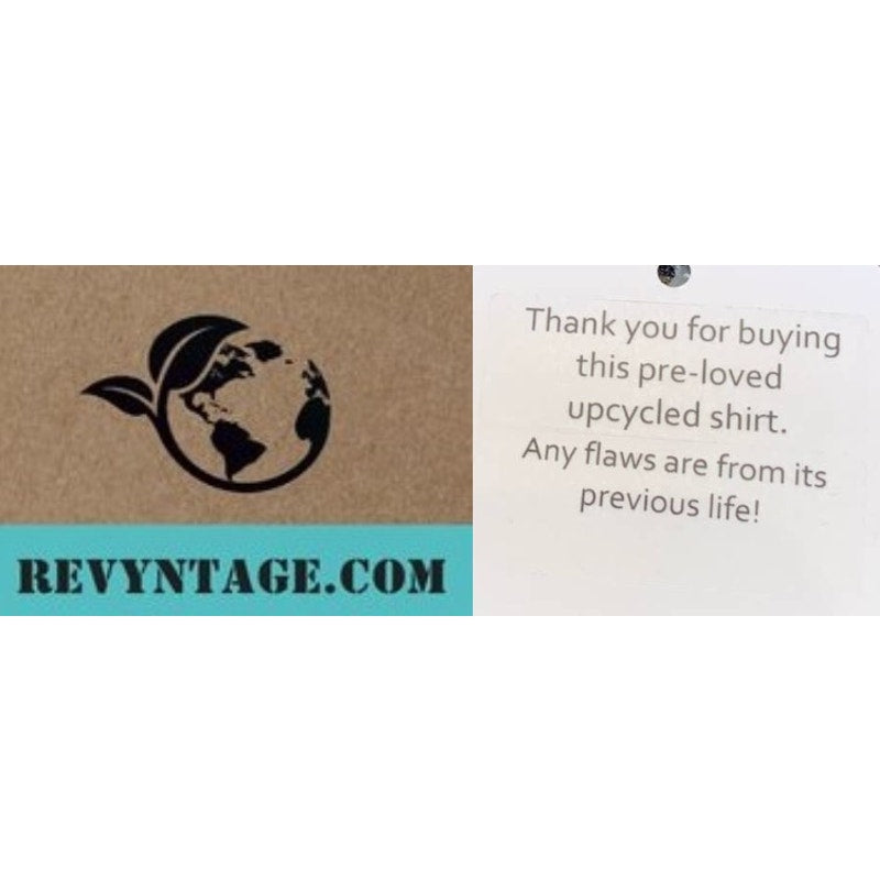 Hand Printed Upcycled Womens Small Equality Rainbow Pride VNeck Long Sleeve Tee