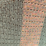 Handmade Pastel Green White Blue Pink Crocheted Baby Blanket Afghan Throw