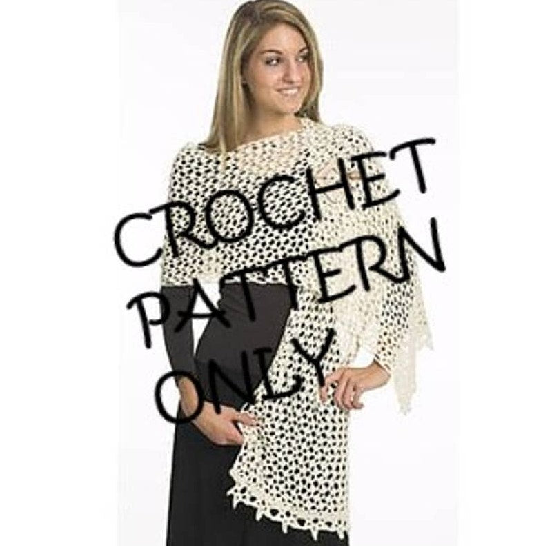 New 2007 Mary Beth Temple Bristol Gallery Plymouth 1292 Crochet Shawl Pattern