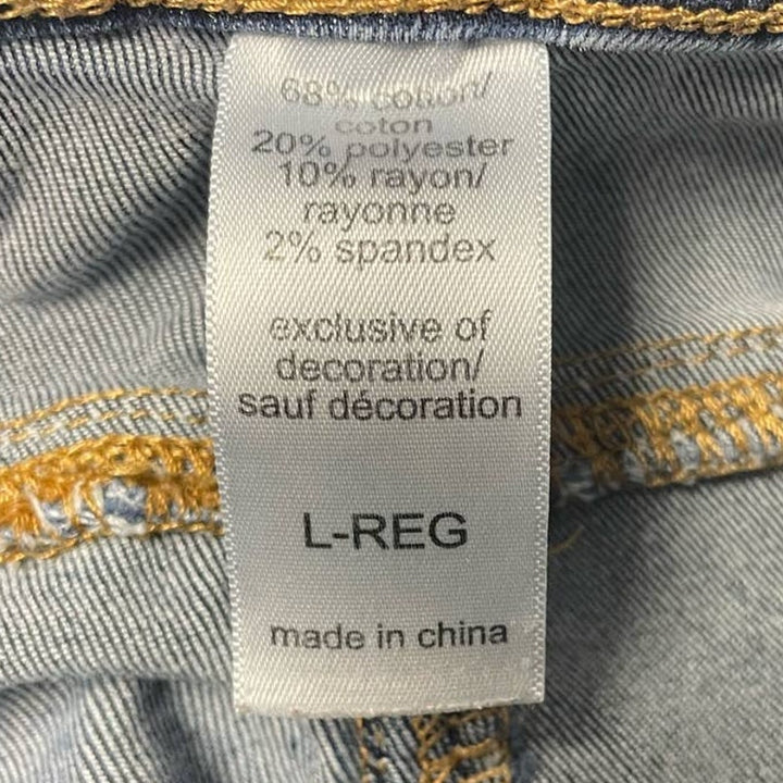 Maurices Large Regular Stretch Cotton Spandex Straight Leg Denim Blue Jeans