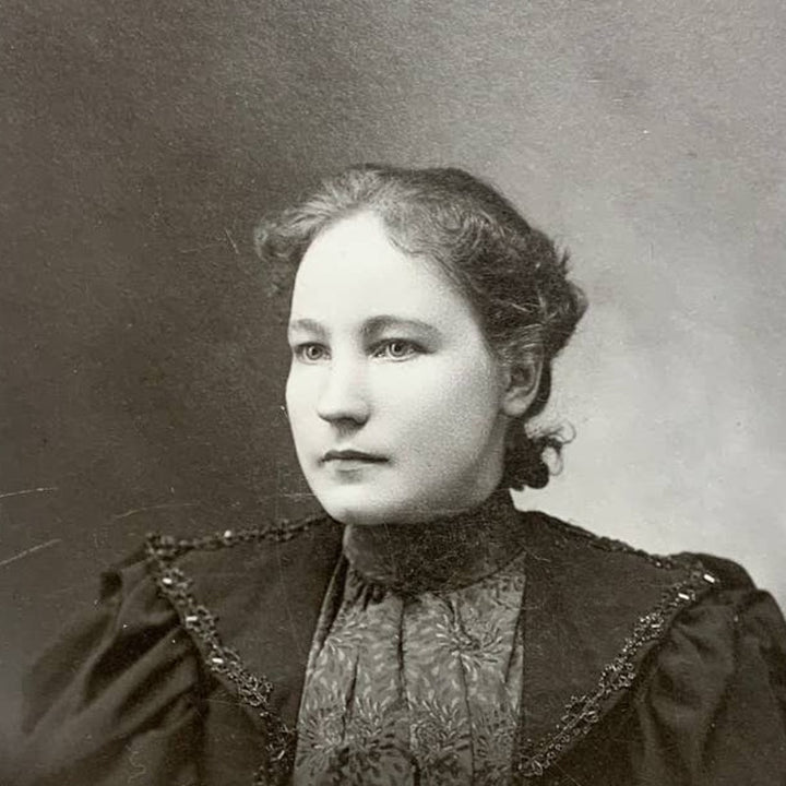 Antique Vintage Lady In Dress Photograph on Cardboard WG Stafford Minneapolis