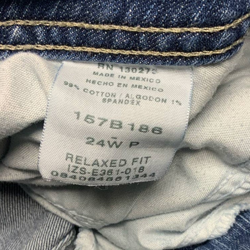 Riders by Lee Plus Size 24W Petite Stretch Cotton Blend Denim Blue Jeans
