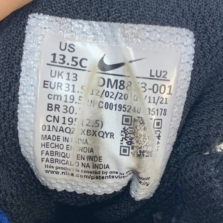 Nike 2020 Kids Boys Size 13.5 Faux Leather Upper High Top Tennis Athletic Shoes