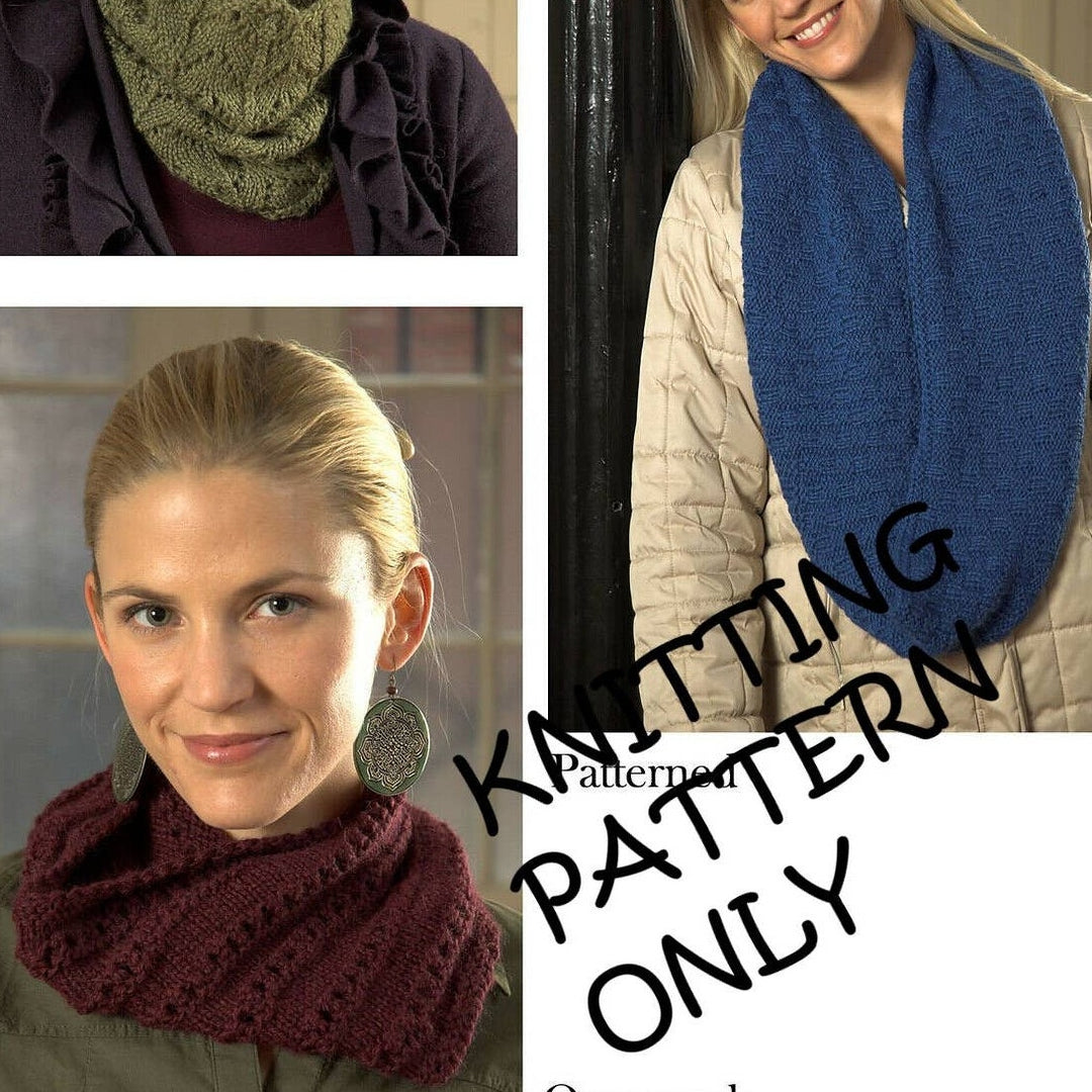 New 2010 Plymouth Design 1849 Baby Alpaca Worsted Infinity Cowl Knitting Pattern