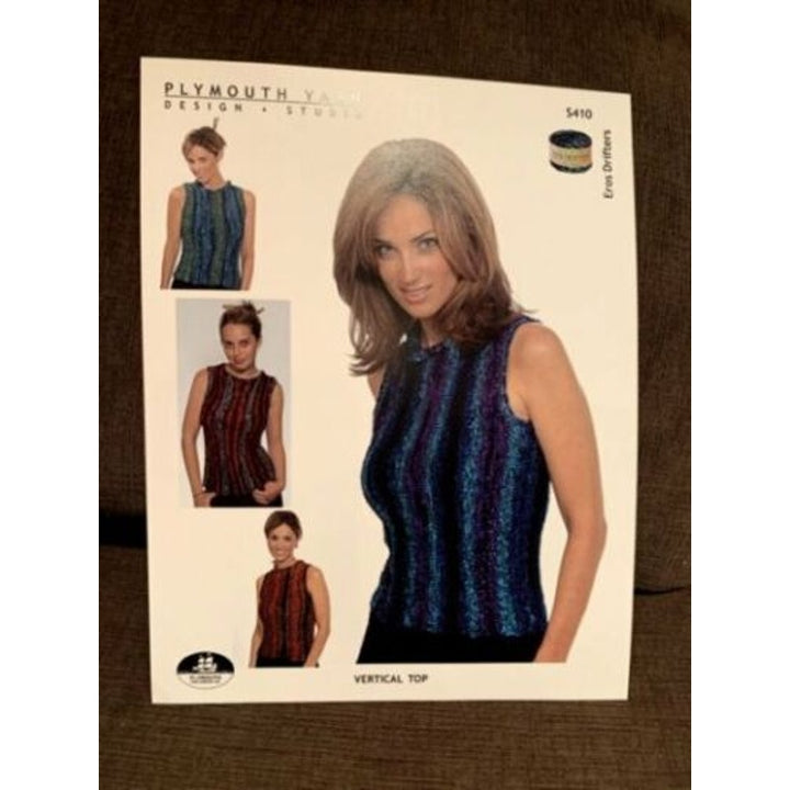 New Plymouth Yarn Design Studio S410 Eros Drifters Vertical Top Knitting Pattern