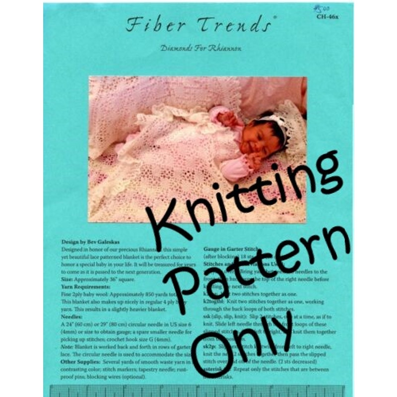 New Fiber Trends CH-46x Diamonds For Rhiannon Bev Galeskas Knitting Pattern