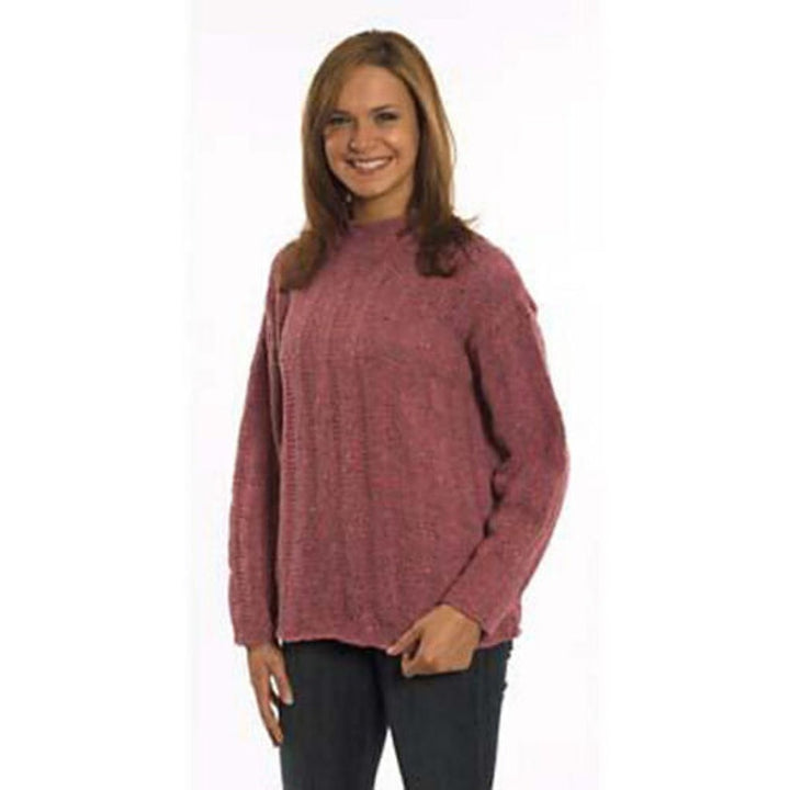 New 2006 Plymouth P624 Plymouth Tweed Ribbed Pullover Sweater Knitting Pattern