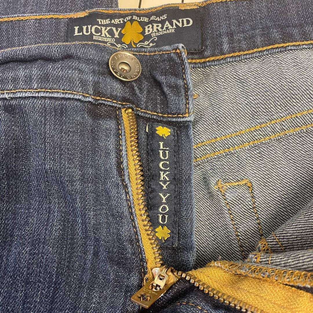 Lucky Brand Ladies Size 12/31 Stretch Cotton Denim Blue Straight Leg Ankle Jeans